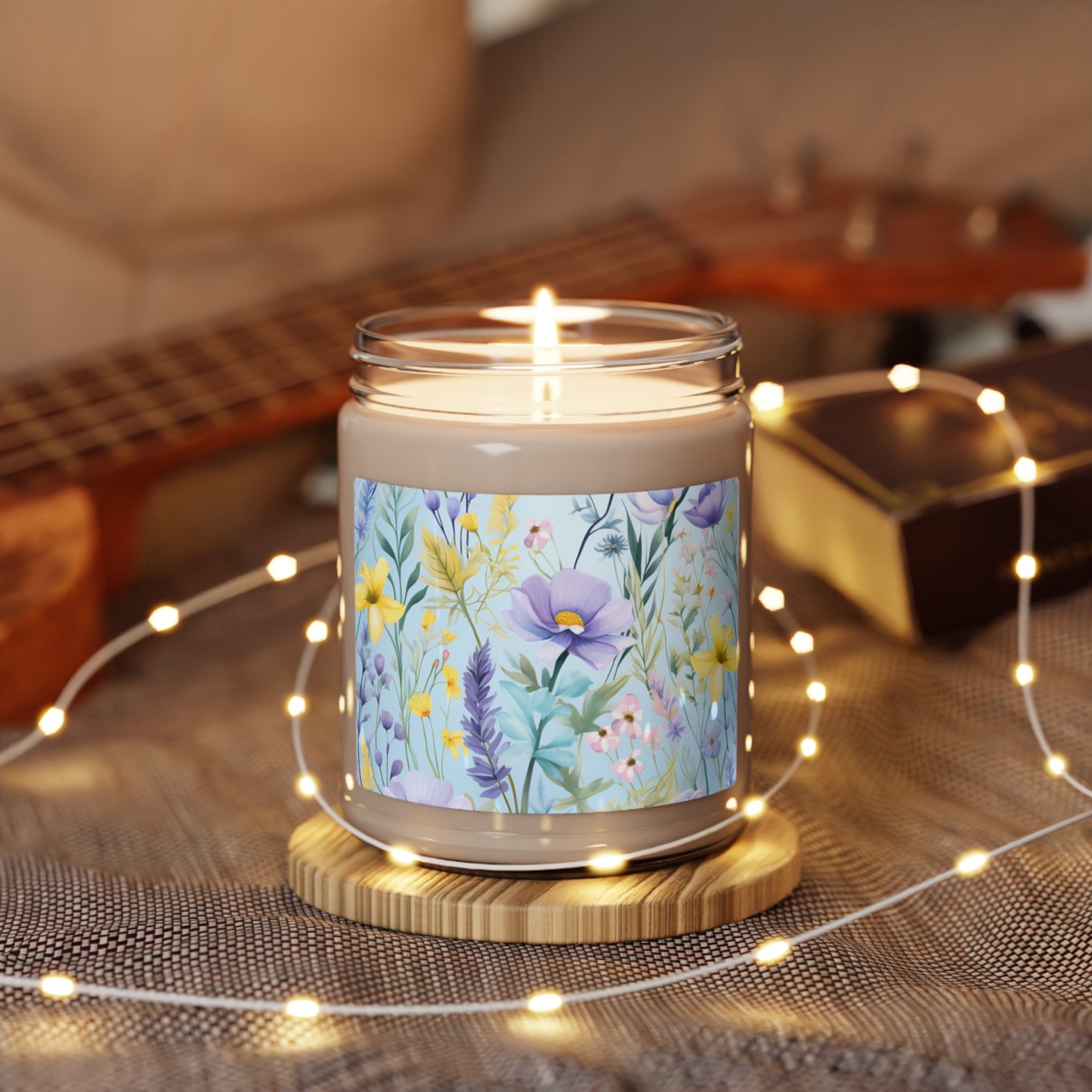 Floral Immersive Aroma Scented Soy Candle - 9oz, Natural, Customizable, and Perfect for Any Space