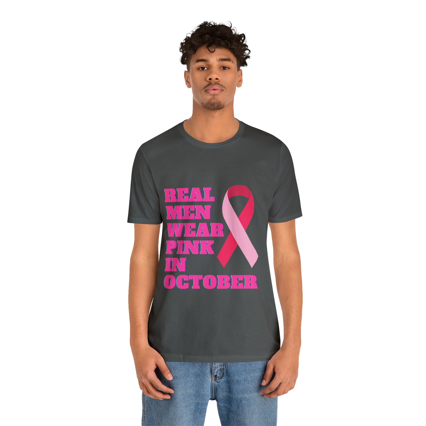 Breast Cancer Awareness Shirt, Real Men Wear Pink In October Shirt, Breast Cancer Support Shirt, Motivation and Survivor Gift, Fighter Gift