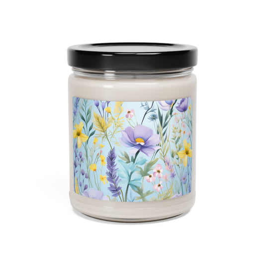 Floral Immersive Aroma Scented Soy Candle - 9oz, Natural, Customizable, and Perfect for Any Space