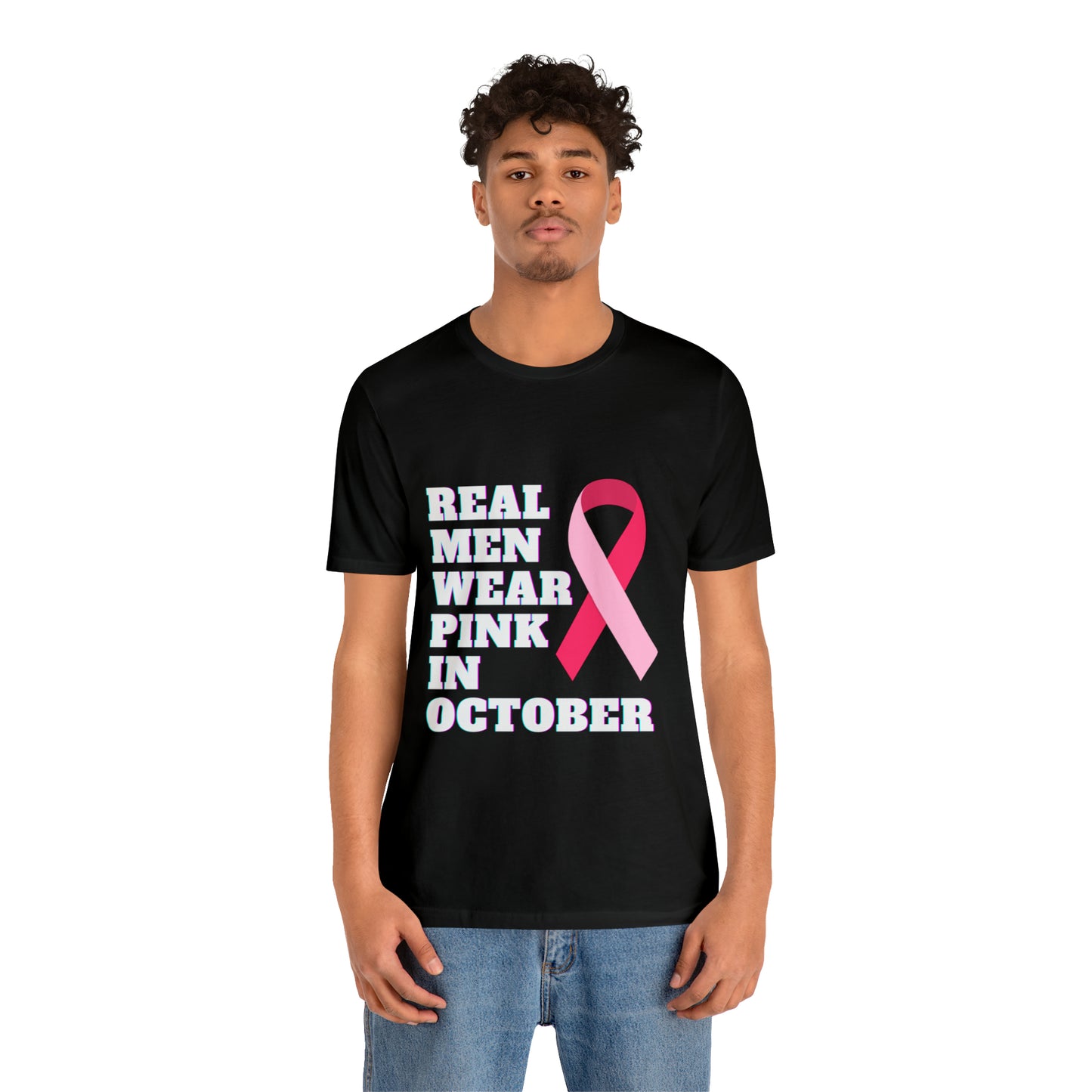 Breast Cancer Awareness Shirt, Real Men Wear Pink In October Shirt, Breast Cancer Support Shirt, Motivation and Survivor Gift, Fighter Gift