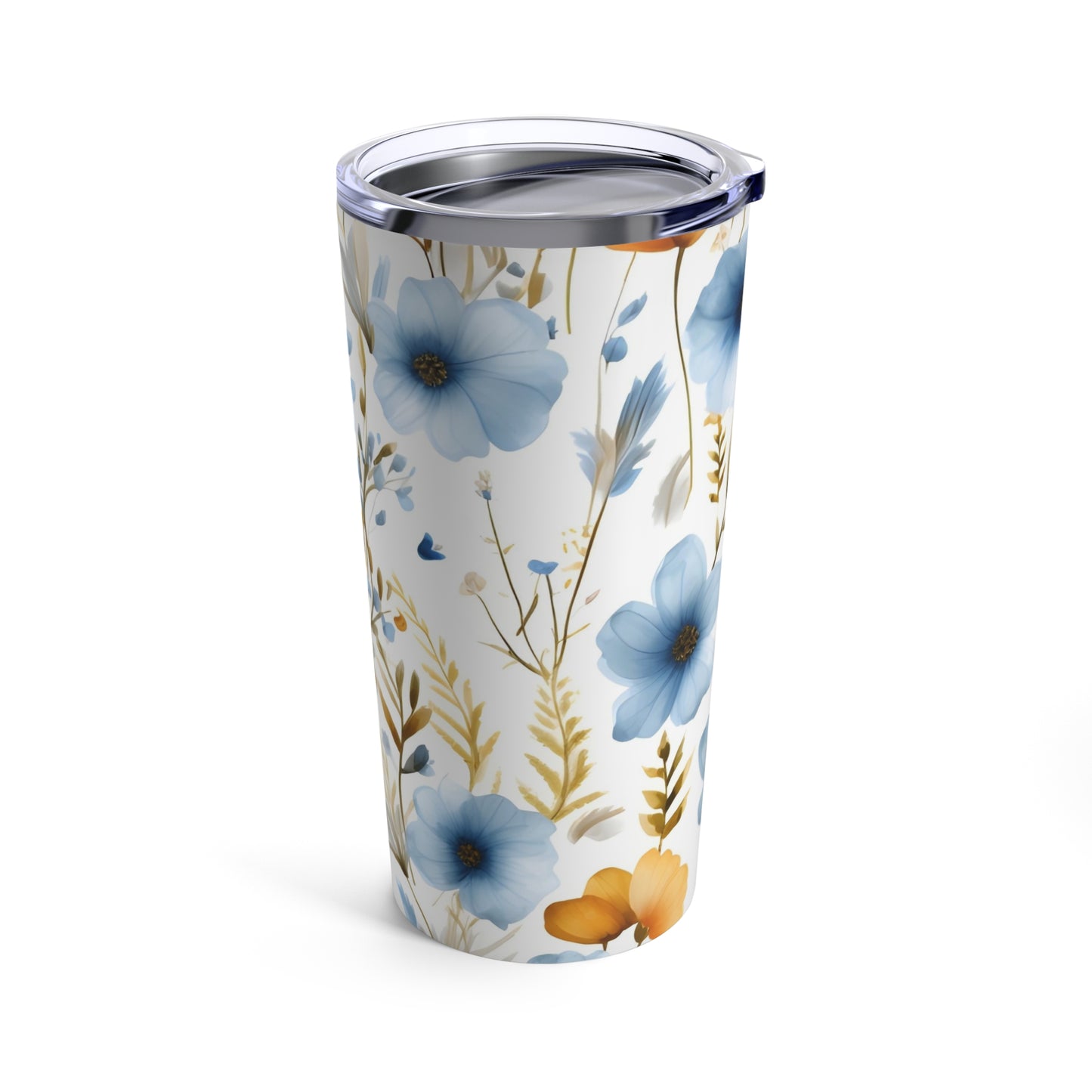 Boho Watercolor Wildflower Tumbler, Eco Friendly Insulated, Yoga Enthusiasts Gift, Perfect for Nature Lovers, Pastel Floral Nature Mug