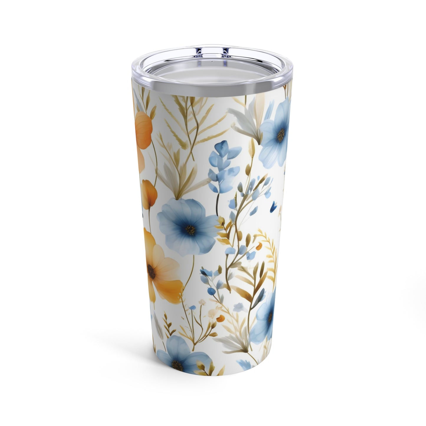 Boho Watercolor Wildflower Tumbler, Eco Friendly Insulated, Yoga Enthusiasts Gift, Perfect for Nature Lovers, Pastel Floral Nature Mug